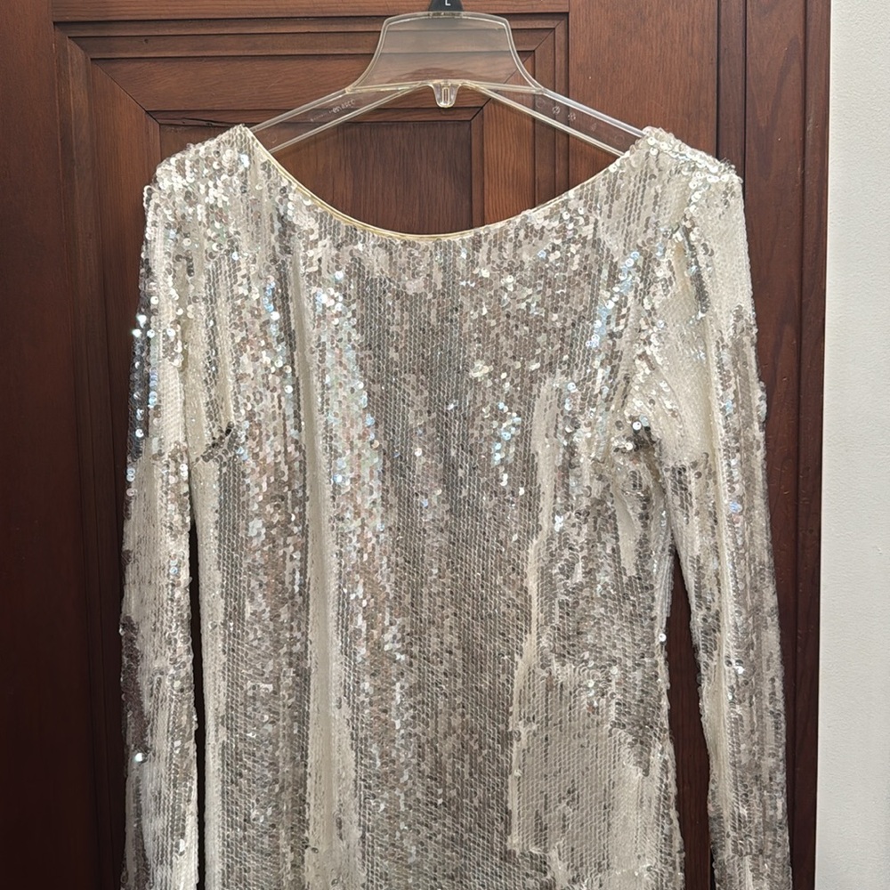 Sequin Long Sleeve Dress